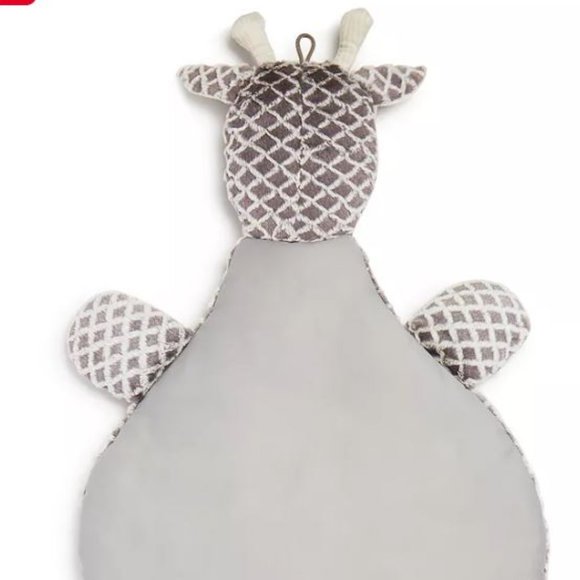 BESTEVER Plush Plaid Giraffe Baby Play Mat in Neutral Light Grey Unisex NWT - Picture 2 of 4